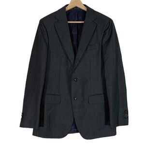 Suitsupply Pure Wool Sienna Single Breast Blazer Size 48R Birds Eye Grey